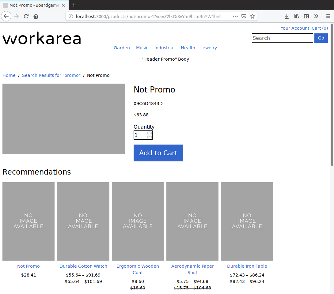 After: promo products excluded from recommendations results