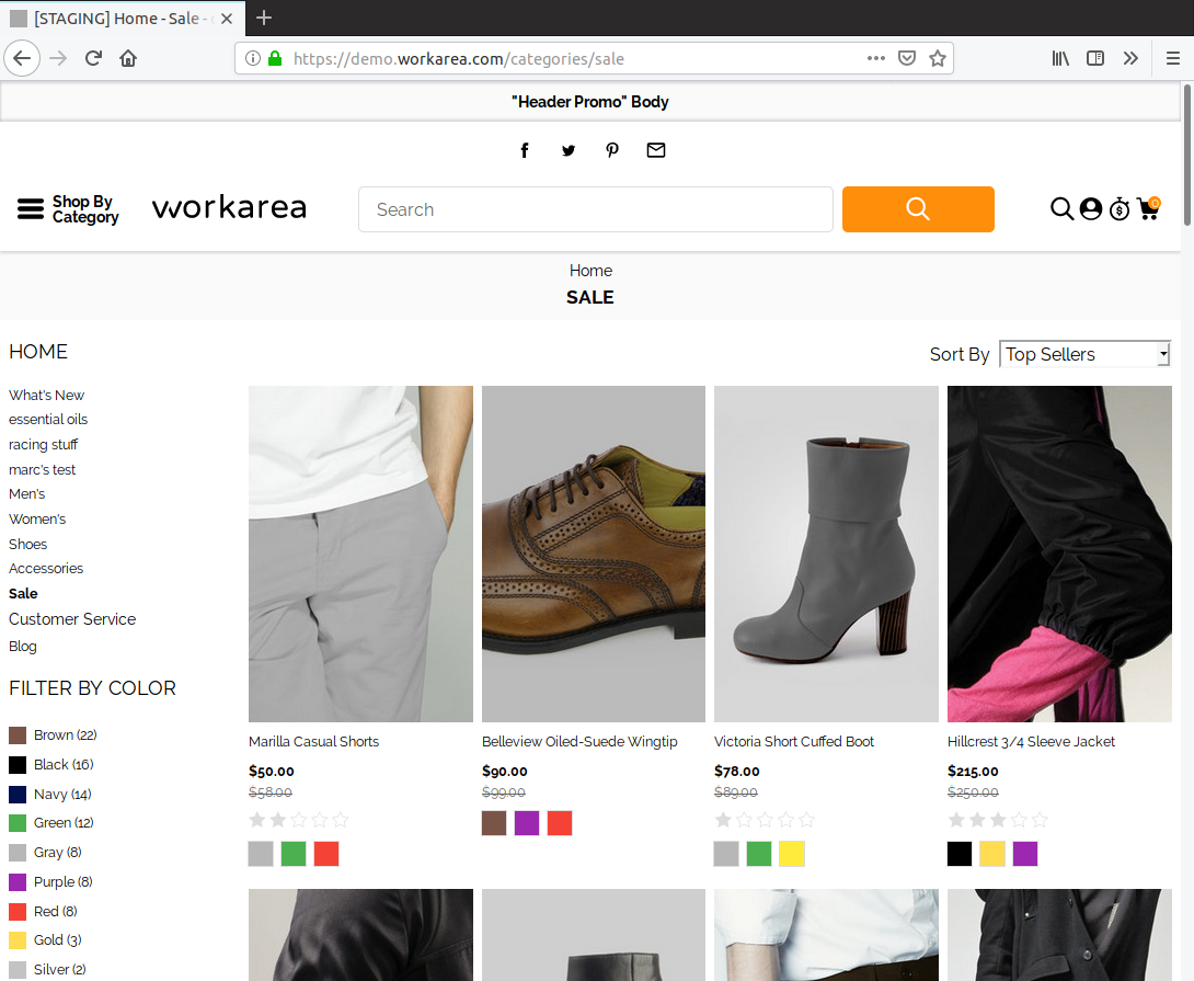 Storefront category